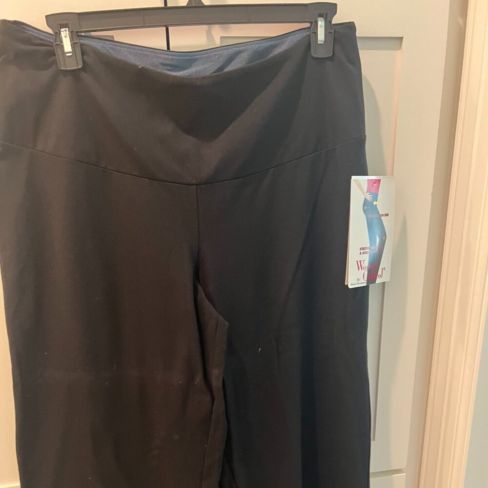 Women with Control by Renee Shaping Black Pull on Pants, 1X